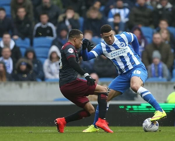 Brighton & Hove Albion vs. Norwich City: Leon Best's Action-Packed Performance in the Sky Bet Championship Clash (3rd April 2015)