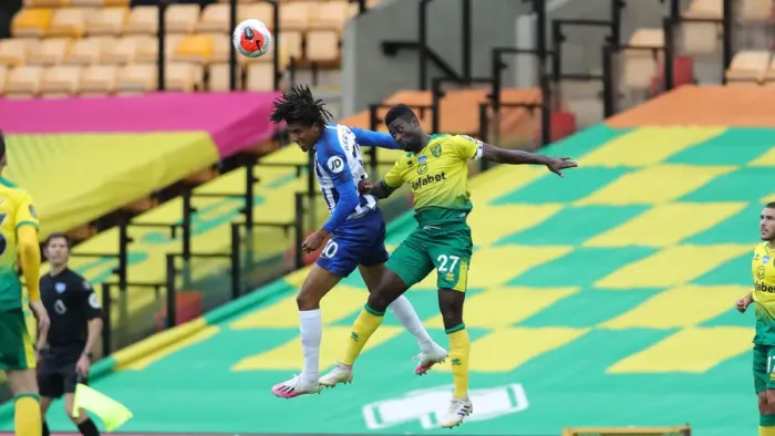 Framed Print : Brighton and Hove Albion vs. Norwich City: Premier League Battle at Carrow Road (04JUL20) Framed Print : Brighton and Hove Albion vs. Norwich City: Premier League Battle at Carrow Road (04JUL20)
