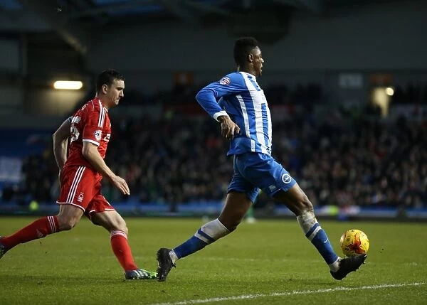 Brighton & Hove Albion vs Nottingham Forest: Rohan Ince's Intense Midfield Battle in Sky Bet Championship 2015