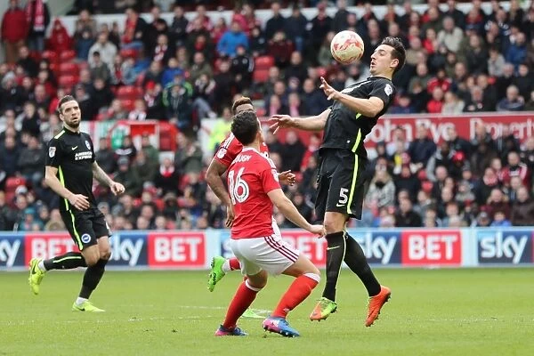 Brighton and Hove Albion vs. Nottingham Forest: EFL Sky Bet Championship Clash at City Ground (04MAR17) - Intense Action from the Football Pitch