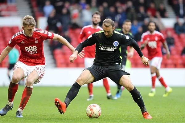 Brighton and Hove Albion vs. Nottingham Forest: EFL Sky Bet Championship Clash at City Ground (04MAR17) - Intense Match Action