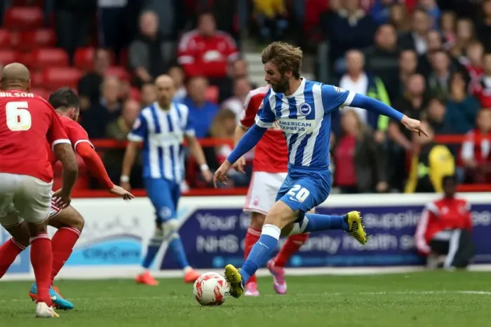 Framed Print : Brighton & Hove Albion vs. Nottingham Forest: 2014-15 Away Game Framed Print : Brighton & Hove Albion vs. Nottingham Forest: 2014-15 Away Game