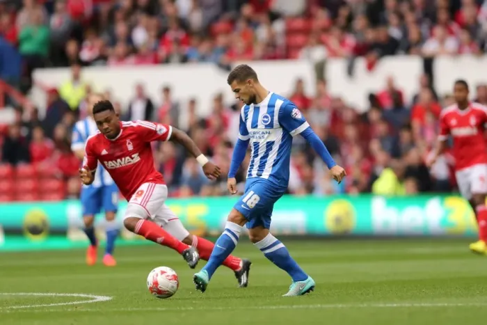 Framed Print : Brighton & Hove Albion vs. Nottingham Forest: 27 September 2014 (Away Game)