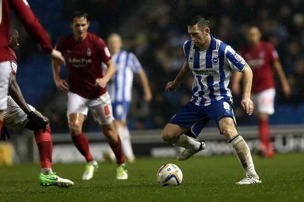 Brighton & Hove Albion vs Nottingham Forest, December 15, 2012: Andrew Crofts in Action