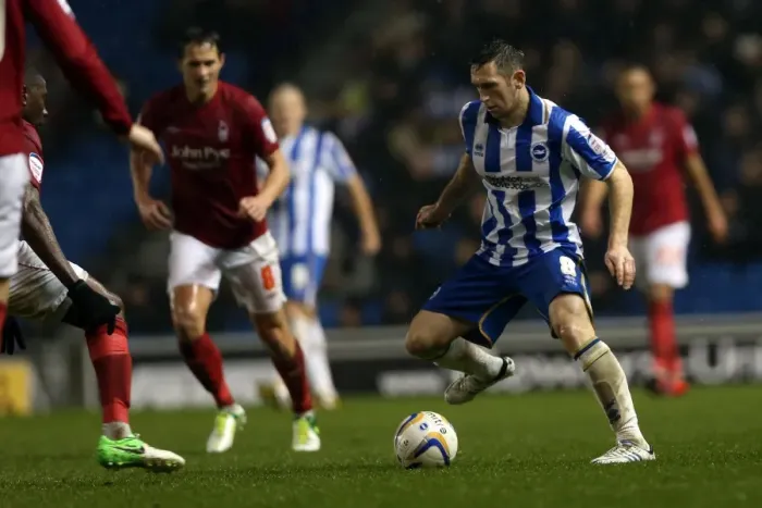 Framed Print : Brighton & Hove Albion vs Nottingham Forest, December 15, 2012: Andrew Crofts in Action Framed Print : Brighton & Hove Albion vs Nottingham Forest, December 15, 2012: Andrew Crofts in Action