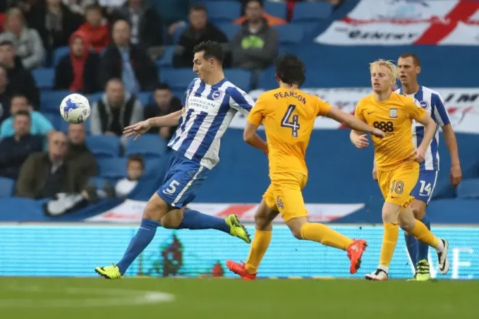 Framed Print : Brighton and Hove Albion vs Preston North End: A Fierce EFL Sky Bet Championship Clash at American Express Community Stadium (15OCT16)