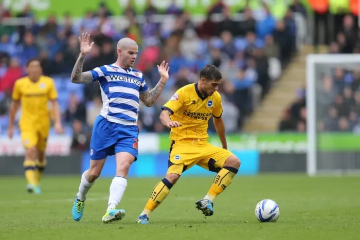 Framed Print : Brighton & Hove Albion vs. Reading (Away) - 15-09-2013: 2013-14 Season - Reading Away Game Framed Print : Brighton & Hove Albion vs. Reading (Away) - 15-09-2013: 2013-14 Season - Reading Away Game