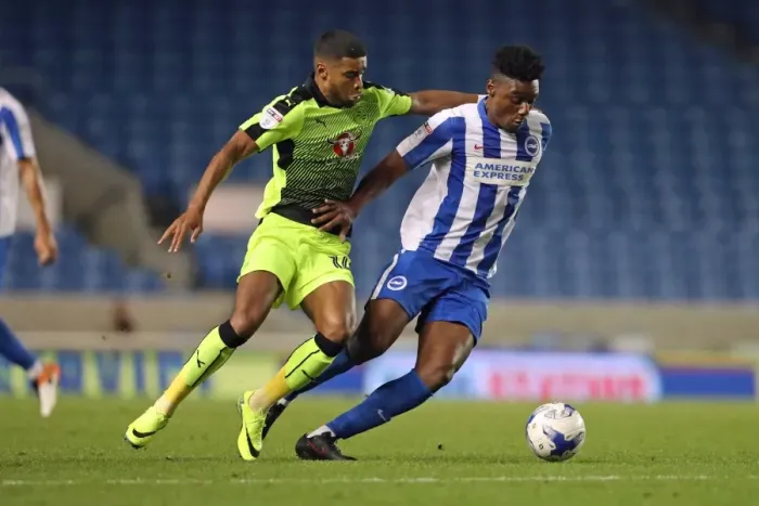 Framed Print : Brighton and Hove Albion vs. Reading: EFL Cup Showdown at American Express Community Stadium (2016) Framed Print : Brighton and Hove Albion vs. Reading: EFL Cup Showdown at American Express Community Stadium (2016)