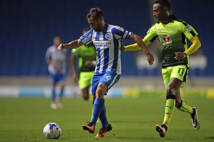 Framed Print : Brighton and Hove Albion vs. Reading: EFL Cup Showdown at American Express Community Stadium (2016) Framed Print : Brighton and Hove Albion vs. Reading: EFL Cup Showdown at American Express Community Stadium (2016)