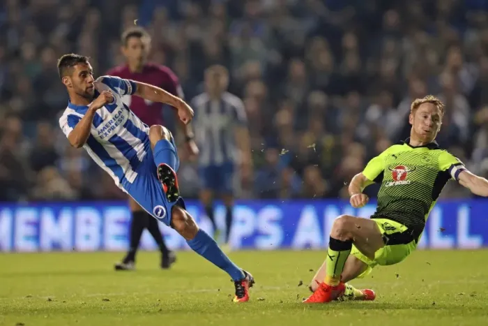 Framed Print : Brighton and Hove Albion vs. Reading: EFL Cup Showdown at American Express Community Stadium (2016) Framed Print : Brighton and Hove Albion vs. Reading: EFL Cup Showdown at American Express Community Stadium (2016)