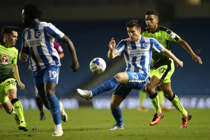 Framed Print : Brighton and Hove Albion vs. Reading: EFL Cup Showdown at American Express Community Stadium (2016) Framed Print : Brighton and Hove Albion vs. Reading: EFL Cup Showdown at American Express Community Stadium (2016)