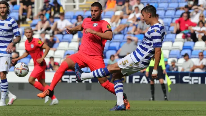 Framed Print : Brighton & Hove Albion vs. Reading: Intense Pre-Season Clash at Select Car Leasing Stadium (23JUL22)
