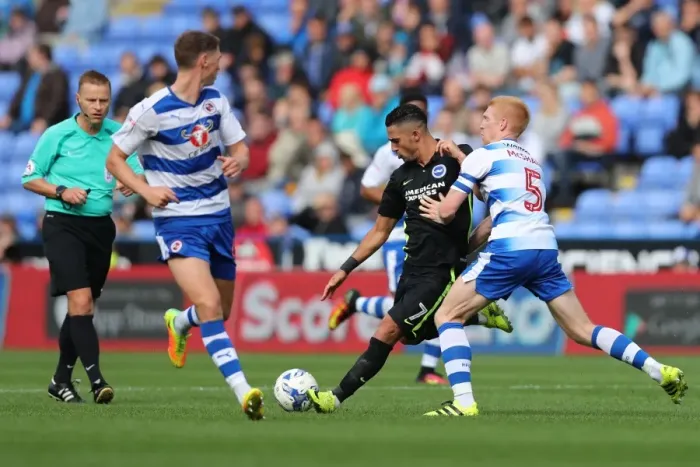 Framed Print : Brighton and Hove Albion vs. Reading: Sky Bet Championship Showdown at Madejski Stadium (2016-08-20)