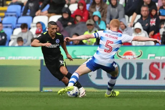 Framed Print : Brighton and Hove Albion vs. Reading: Sky Bet Championship Showdown at Madejski Stadium (2016.08.20)