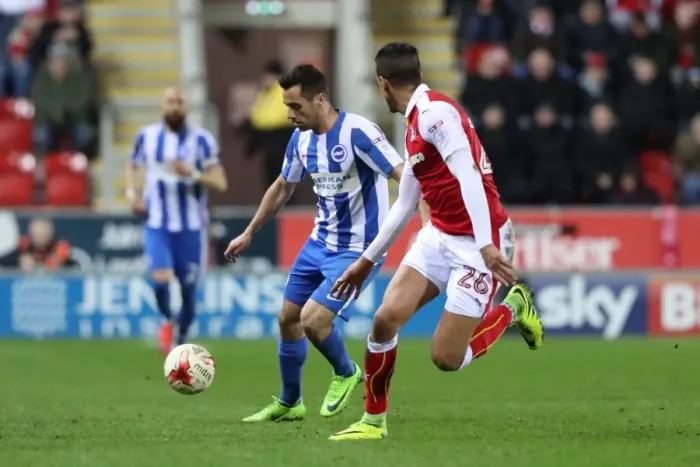 Framed Print : Brighton and Hove Albion vs. Rotherham United: EFL Sky Bet Championship Clash (07MAR17) Framed Print : Brighton and Hove Albion vs. Rotherham United: EFL Sky Bet Championship Clash (07MAR17)