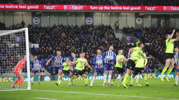 Framed Print : Brighton and Hove Albion vs Sheffield United: Premier League Battle at American Express Community Stadium (21DEC19) Framed Print : Brighton and Hove Albion vs Sheffield United: Premier League Battle at American Express Community Stadium (21DEC19)