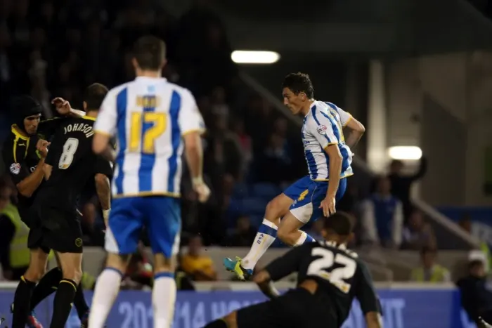 Framed Print : Brighton & Hove Albion vs. Sheffield Wednesday (01-10-2013): 2013-14 Home Game Framed Print : Brighton & Hove Albion vs. Sheffield Wednesday (01-10-2013): 2013-14 Home Game