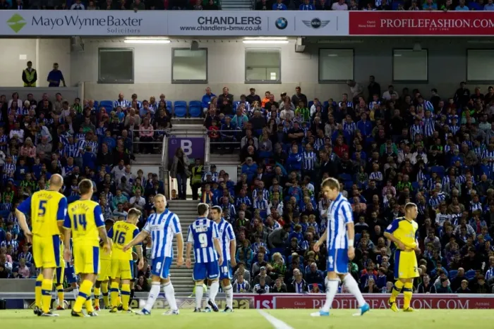 Framed Print : Brighton & Hove Albion vs. Sheffield Wednesday (2012-13): A Nostalgic Look Back at Our Home Game - September 14, 2012 Framed Print : Brighton & Hove Albion vs. Sheffield Wednesday (2012-13): A Nostalgic Look Back at Our Home Game - September 14, 2012