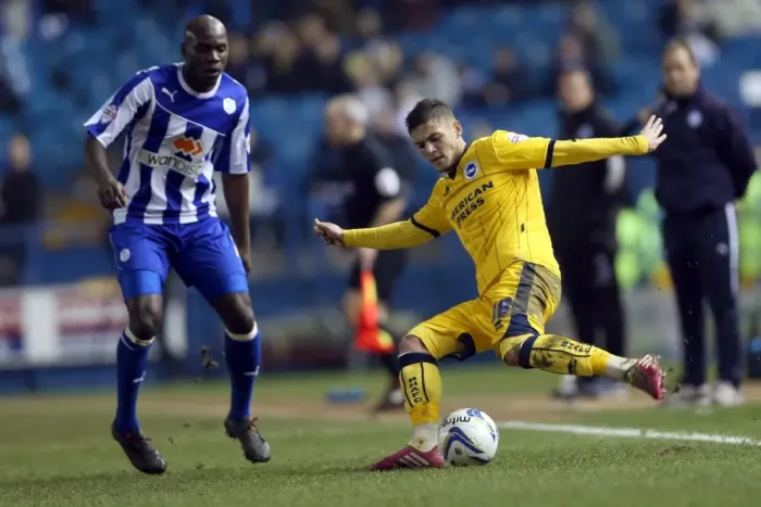 Framed Print : Brighton & Hove Albion vs. Sheffield Wednesday (Away): March 25, 2014 Framed Print : Brighton & Hove Albion vs. Sheffield Wednesday (Away): March 25, 2014