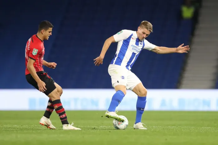 Framed Print : Brighton and Hove Albion vs. Southampton: Carabao Cup Showdown at American Express Community Stadium (28.08.18) Framed Print : Brighton and Hove Albion vs. Southampton: Carabao Cup Showdown at American Express Community Stadium (28.08.18)