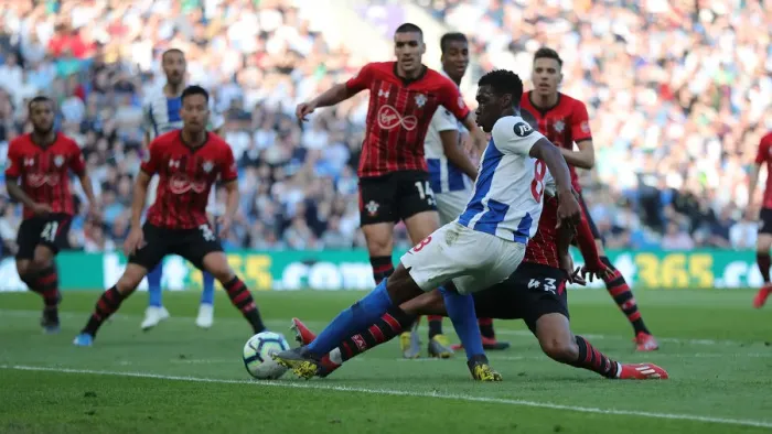 Framed Print : Brighton and Hove Albion vs. Southampton: Premier League Battle at American Express Community Stadium (30.03.19)