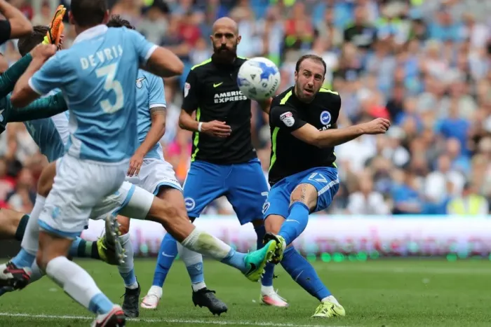 Framed Print : Brighton & Hove Albion vs. SS Lazio: Pre-Season Clash at American Express Community Stadium (July 31, 2016) Framed Print : Brighton & Hove Albion vs. SS Lazio: Pre-Season Clash at American Express Community Stadium (July 31, 2016)
