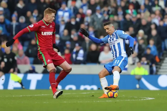 Framed Print : Brighton and Hove Albion vs Swansea City: A Premier League Clash at American Express Community Stadium (24FEB18) Framed Print : Brighton and Hove Albion vs Swansea City: A Premier League Clash at American Express Community Stadium (24FEB18)