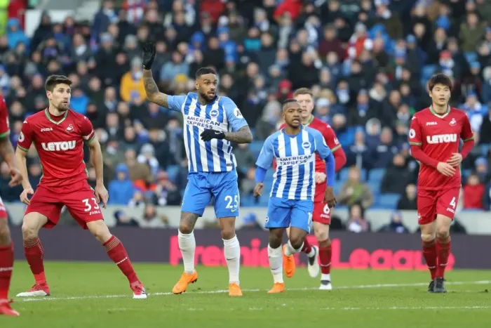 Framed Print : Brighton and Hove Albion vs Swansea City: A Premier League Clash at American Express Community Stadium (24FEB18) Framed Print : Brighton and Hove Albion vs Swansea City: A Premier League Clash at American Express Community Stadium (24FEB18)