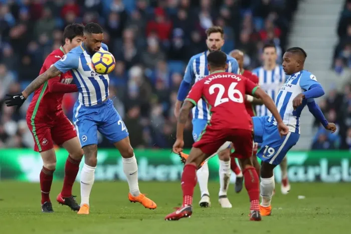 Framed Print : Brighton and Hove Albion vs Swansea City: A Premier League Clash at American Express Community Stadium (24FEB18) Framed Print : Brighton and Hove Albion vs Swansea City: A Premier League Clash at American Express Community Stadium (24FEB18)