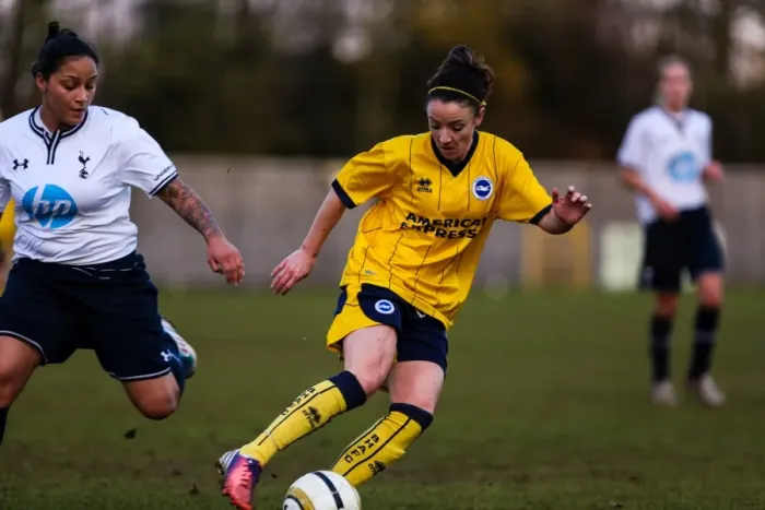 Framed Print : Brighton & Hove Albion vs. Tottenham: 2013-14 Women's Football Match Framed Print : Brighton & Hove Albion vs. Tottenham: 2013-14 Women's Football Match