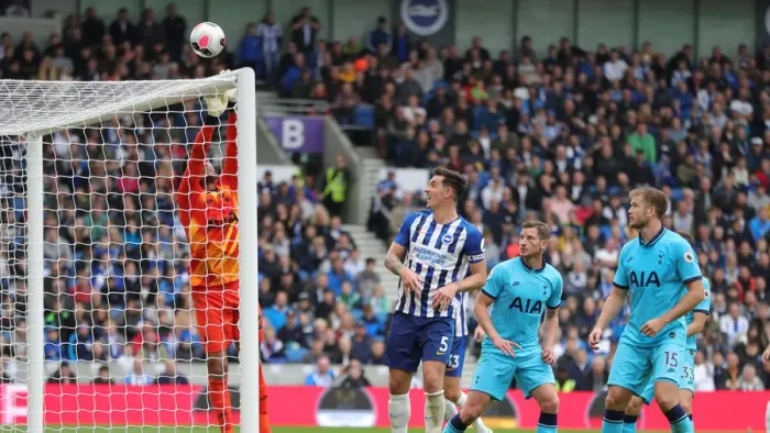 Framed Print : Brighton and Hove Albion vs. Tottenham Hotspur: October 5, 2019 - Premier League Clash at American Express Community Stadium Framed Print : Brighton and Hove Albion vs. Tottenham Hotspur: October 5, 2019 - Premier League Clash at American Express Community Stadium