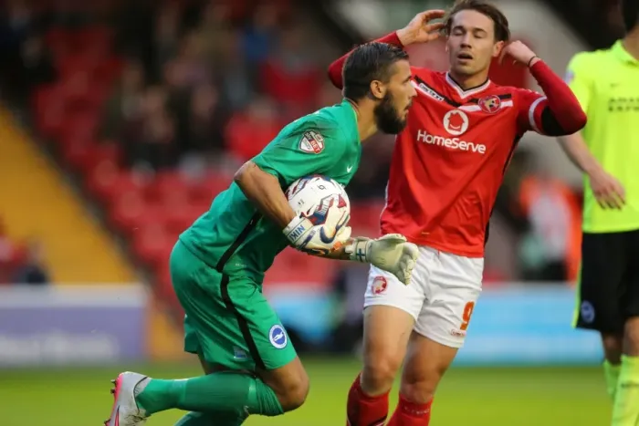 Framed Print : Brighton and Hove Albion vs. Walsall: Capital One Cup Showdown at Bescot Stadium (25 / 08 / 2015) Framed Print : Brighton and Hove Albion vs. Walsall: Capital One Cup Showdown at Bescot Stadium (25 / 08 / 2015)
