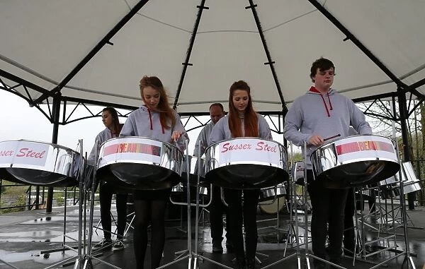 Brighton and Hove Albion vs. Watford: Steel Band Half-Time Show at the American Express Community Stadium (25APR15)