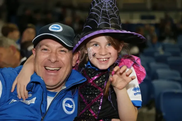 Framed Print : Brighton & Hove Albion vs. Watford (28-10-2013): Fright Night Home Game