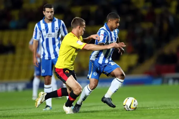 Framed Print : Brighton & Hove Albion vs. Watford (Away) - 18-09-2012: 2012-13 Season Framed Print : Brighton & Hove Albion vs. Watford (Away) - 18-09-2012: 2012-13 Season
