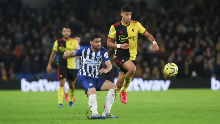Framed Print : Brighton and Hove Albion vs. Watford: A Premier League Clash at American Express Community Stadium (08FEB20) Framed Print : Brighton and Hove Albion vs. Watford: A Premier League Clash at American Express Community Stadium (08FEB20)