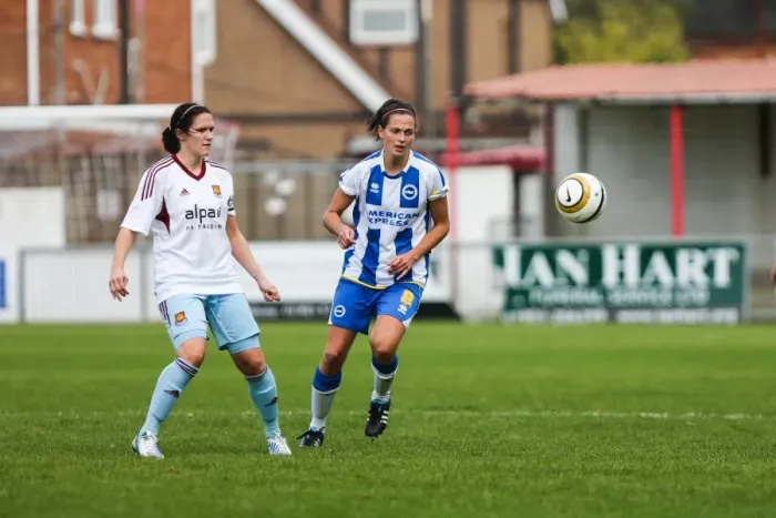 Framed Print : Brighton & Hove Albion vs. West Ham United: 2013-14 Women's Football Match Framed Print : Brighton & Hove Albion vs. West Ham United: 2013-14 Women's Football Match