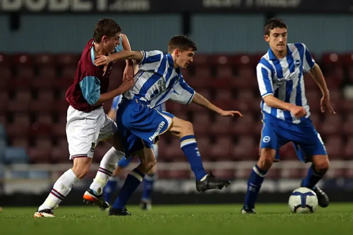 Framed Print : Brighton & Hove Albion vs. West Ham United (FA Youth Cup) - Away Game, 2011-12 Season