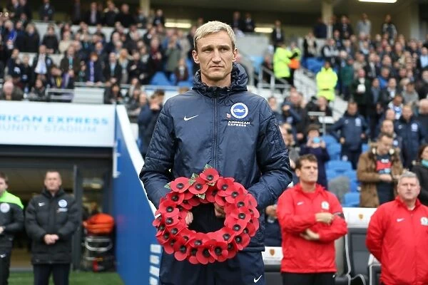 Brighton & Hove Albion vs. Wigan Athletic: Sami Hyypia and Gary Bowyer Honor Remembrance Day with Poppy Tributes (Championship Match, 8 November 2014)