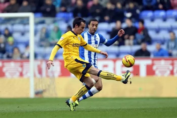 Framed Print : Brighton & Hove Albion vs. Wigan Athletic: 2013-14 Away Game (November 23)