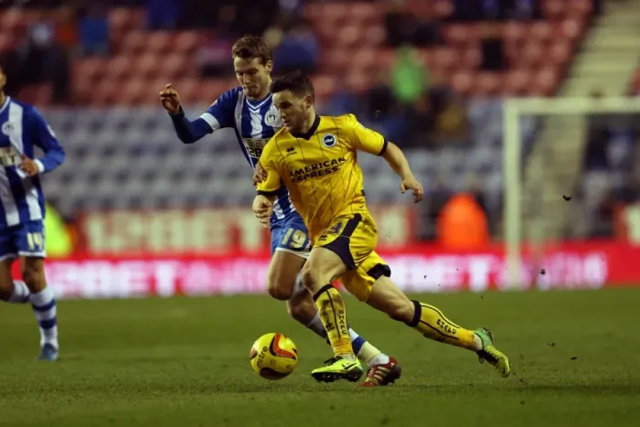 Framed Print : Brighton & Hove Albion vs. Wigan Athletic: Away Game - November 2013