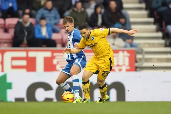 Framed Print : Brighton & Hove Albion vs. Wigan Athletic: Away Game - November 2013