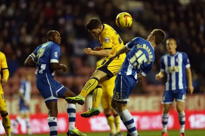 Framed Print : Brighton & Hove Albion vs. Wigan Athletic: Away Game (November 2013)