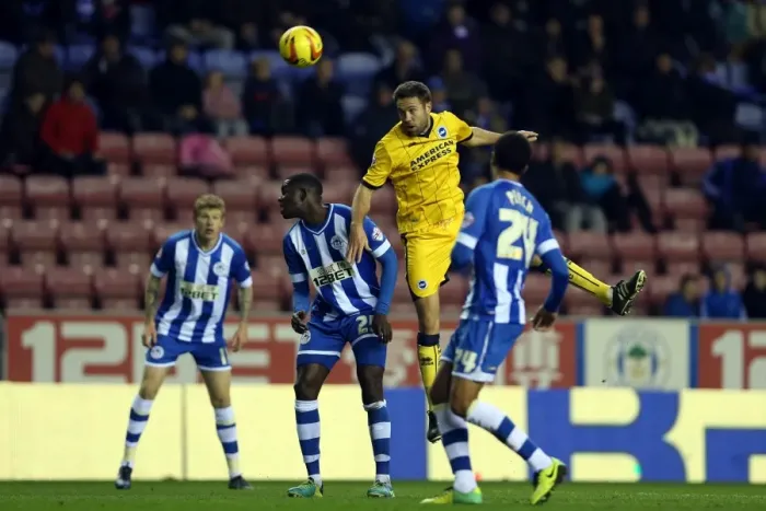 Framed Print : Brighton & Hove Albion vs. Wigan Athletic: Away Game - November 2013 (Season 2013-14) Framed Print : Brighton & Hove Albion vs. Wigan Athletic: Away Game - November 2013 (Season 2013-14)