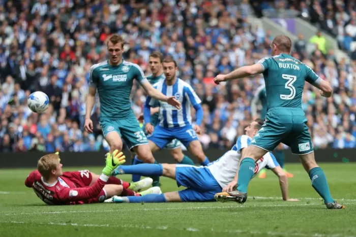 Framed Print : Brighton and Hove Albion vs. Wigan Athletic: A Fierce EFL Sky Bet Championship Showdown (17APR17) Framed Print : Brighton and Hove Albion vs. Wigan Athletic: A Fierce EFL Sky Bet Championship Showdown (17APR17)