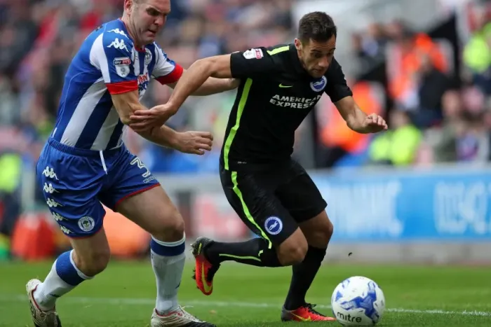 Framed Print : Brighton & Hove Albion vs. Wigan Athletic: October 22, 2016 - Season 2016-17 Framed Print : Brighton & Hove Albion vs. Wigan Athletic: October 22, 2016 - Season 2016-17