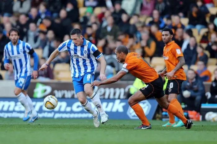 Framed Print : Brighton & Hove Albion vs. Wolverhampton Wanderers: Andrew Crofts in Action, Npower Championship, November 10, 2012 Framed Print : Brighton & Hove Albion vs. Wolverhampton Wanderers: Andrew Crofts in Action, Npower Championship, November 10, 2012
