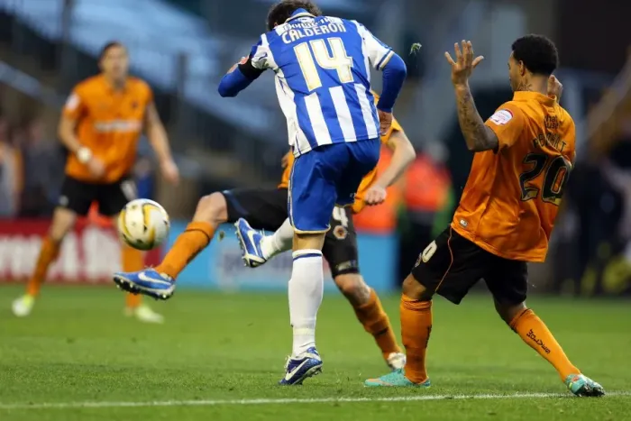 Framed Print : Brighton & Hove Albion vs. Wolves: 2012-13 Away Game