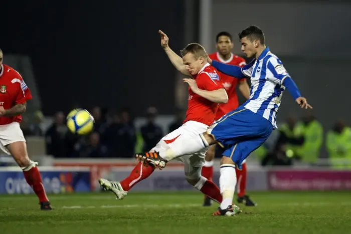 Framed Print : Brighton & Hove Albion vs. Wrexham: FA Cup Battle - January 7, 2011 Framed Print : Brighton & Hove Albion vs. Wrexham: FA Cup Battle - January 7, 2011