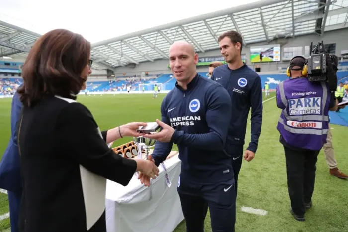 Framed Print : Brighton and Hove Albion Women Lift Championship Trophy Ahead of EFL Showdown vs. SS Lazio (31JUL16) Framed Print : Brighton and Hove Albion Women Lift Championship Trophy Ahead of EFL Showdown vs. SS Lazio (31JUL16)